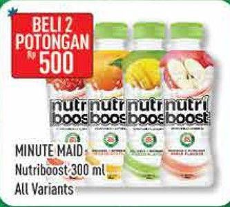 Promo Harga MINUTE MAID Nutriboost All Variants per 2 botol 300 ml - Hypermart