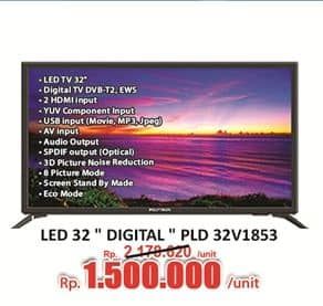 Promo Harga Polytron PLD 32V1853 Digital LED TV  - Hari Hari