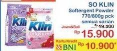 Promo Harga SO KLIN Softergent All Variants 770 gr - Indomaret