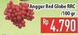 Promo Harga Anggur Red Globe Cina per 100 gr - Hypermart