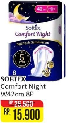 Promo Harga Softex Comfort Night Wing 42cm 8 pcs - Alfamart