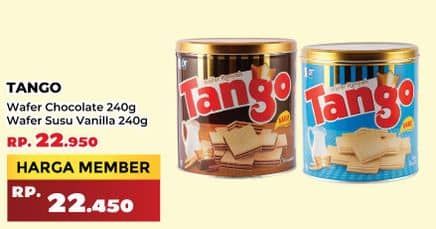 Promo Harga Tango Wafer Chocolate, Vanilla Milk 300 gr - Yogya