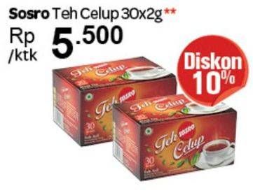 Promo Harga SOSRO Teh Celup per 30 pcs 2 gr - Carrefour