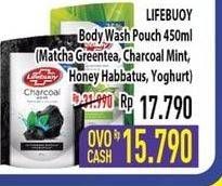 Promo Harga LIFEBUOY Body Wash Matcha, Charcoal And Mint, Honey Habbatussauda, Yoghurt Care 450 ml - Hypermart