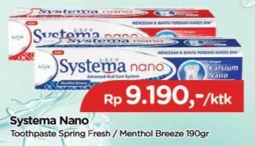 Promo Harga Systema Toothpaste Spring Fresh, Menthol Breeze 190 gr - TIP TOP