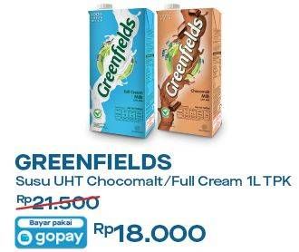 Promo Harga GREENFIELDS UHT Choco Malt, Full Cream 1000 ml - Indomaret