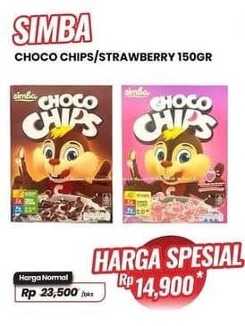 Promo Harga Simba Cereal Choco Chips Coklat, Strawberry 150 gr - Carrefour