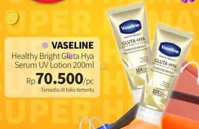Promo Harga Vaseline Healthy Bright Gluta-Hya Lotion Flawless Bright 200 ml - Guardian