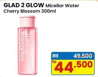 Promo Harga Glad2glow Micellar Water Cherry Blossom 300 ml - Indomaret