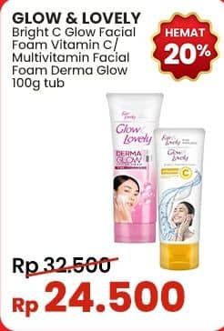 Promo Harga Glow & Lovely (fair & Lovely) Facial Foam Bright C Glow Vitamin C, Derma Glow 100 gr - Indomaret