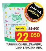 Promo Harga Yuri Hand Soap Strawberry, Lemon, Apple 375 ml - Superindo
