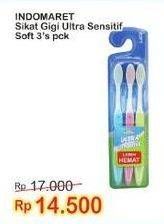 Promo Harga INDOMARET Sikat Gigi Ultra Clean 3 pcs - Indomaret