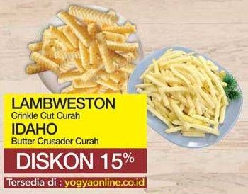 Promo Harga LAMBWESTON Crinkle Cut Curah / IDAHO Butter Crusader Curah  - Yogya