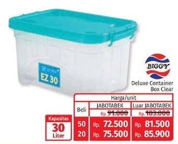 Promo Harga BIGGY Container Box 30 ltr - Lotte Grosir