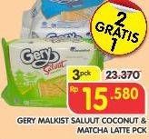 Promo Harga GERY Malkist Chocolate, Matcha per 3 pouch - Superindo
