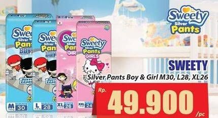 Promo Harga SWEETY Silver Pants Boy & Girl M30, L28, XL26  - Hari Hari