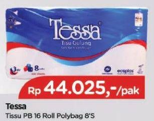 Promo Harga TESSA Toilet Tissue PB-16 8 roll - TIP TOP