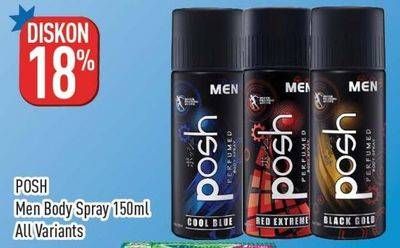Promo Harga Posh Men Perfumed Body Spray All Variants 150 ml - Hypermart