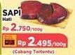 Promo Harga Beef Liver (Hati Sapi) per 100 gr - Yogya