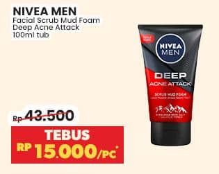 Promo Harga Nivea Men Facial Foam Deep Acne Attack 100 ml - Indomaret