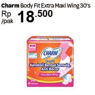 Promo Harga Charm Body Fit Extra Maxi Wing 30 pcs - Carrefour