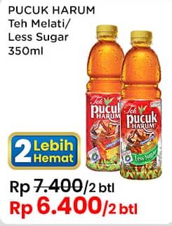 Promo Harga Teh Pucuk Harum Minuman Teh Jasmine, Less Sugar 350 ml - Indomaret
