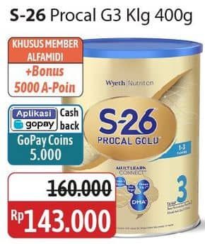 Promo Harga S26 Procal Gold Susu Pertumbuhan 400 gr - Alfamidi