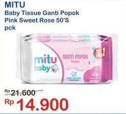 Promo Harga MITU Baby Wipes Sweet Rose 50 pcs - Indomaret