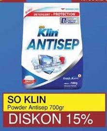 Promo Harga SO KLIN Antisep Detergent Fresh Scent 700 gr - Yogya