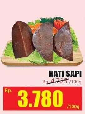 Promo Harga Beef Liver (Hati Sapi) per 100 gr - Hari Hari