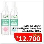 Promo Harga SECRET CLEAN Parfum Higienis Lovely Day, Colorful Day 100 ml - Alfamidi