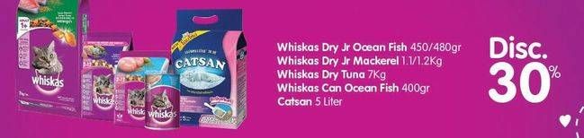 Promo Harga WHISKAS Makanan Kucing/CATSAN Cat Litter 5Ltr  - Hari Hari