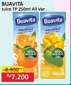 Promo Harga Buavita Fresh Juice All Variants 250 ml - Alfamart