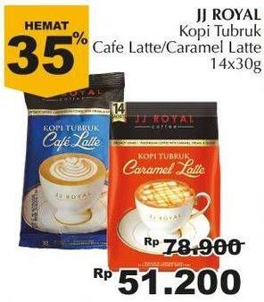 Promo Harga Jj Royal Kopi Tubruk Cafe Latte, Caramel Latte 14 pcs - Giant