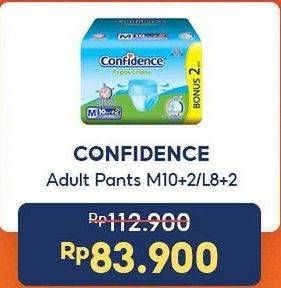 Promo Harga Confidence Adult Diapers Pants M10+2, L8+2 10 pcs - Indomaret