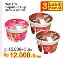 Promo Harga WALLS Populaire Chocolate Vanilla, Strawberry Vanilla 90 ml - Indomaret