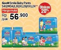 Promo Harga Goon Smile Baby Pants S40, M34, L30, XL26, XXL24 24 pcs - Carrefour