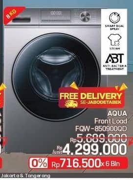 Promo Harga AQUA Front Load FQW-850900QD  - LotteMart