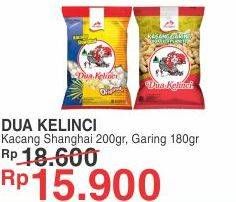 Promo Harga DUA KELINCI Kacang Garing Original, Garing Original 180 gr - Yogya