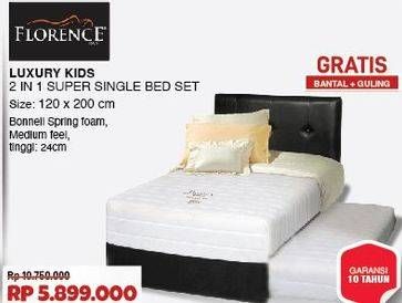 Promo Harga Florence Luxury Kids Super Single Bed Set 120x200cm  - COURTS