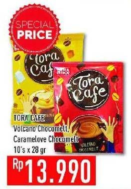 Promo Harga Torabika Toracafe Volcano Chocomelt, Caramelove per 10 sachet 22 gr - Hypermart