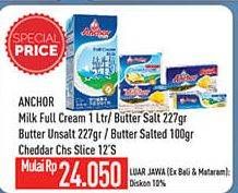 Promo Harga ANCHOR Milk/Butter/Cheddar Slice  - Hypermart
