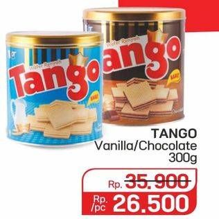 Promo Harga Tango Wafer Vanilla Milk, Chocolate 300 gr - Lotte Grosir