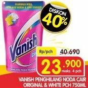 Promo Harga VANISH Penghilang Noda Cair Putih, Pink 750 ml - Superindo