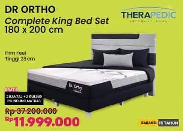 Promo Harga Therapedic Dr Ortho Complete King Bed Set  180 X 200 Cm  - COURTS