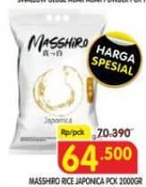 Masshiro Japonica Beras 2000 gr Diskon 8%, Harga Promo Rp64.500, Harga Normal Rp70.390