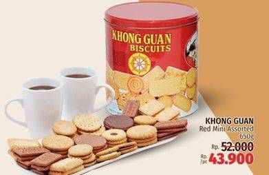 Promo Harga KHONG GUAN Assorted Biscuit Red Mini 650 gr - LotteMart