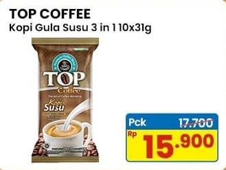 Promo Harga Top Coffee Kopi Susu per 10 sachet 31 gr - Indomaret