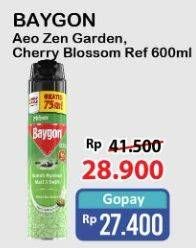 Promo Harga BAYGON Insektisida Spray Zen Garden, Cherry Blossom 600 ml - Alfamart