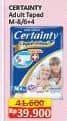 Promo Harga Certainty Adult Diapers M10, M8 8 pcs - Alfamart